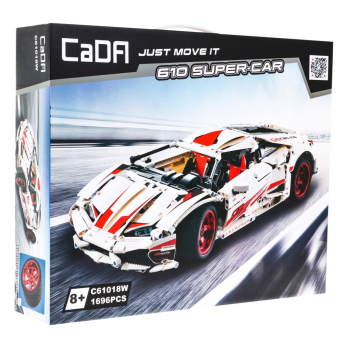 Klocki techniczne CaDA 1696 el. Autko sportowe 610 SUPER-CAR dla dzieci 8+